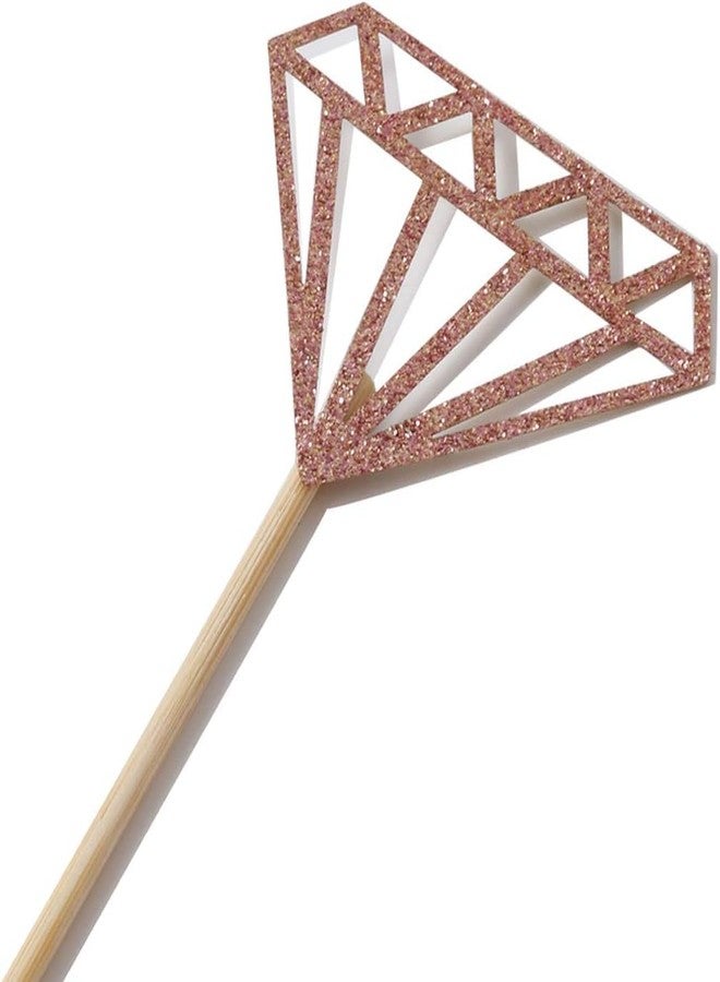 Confetti! Sparkling Glitter Rose Gold Bridal Shower Cupcake Toppers - Bride to Be, Diamond Ring, Wedding Dress - Engagement, Wedding, Bachelorette Party Decorations - Image 5